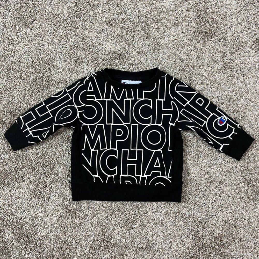 Champion Black White Baby Crewneck 12 months